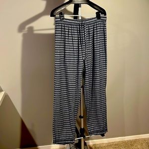Nautica Striped Loungewear/Pajama Pants Navy/Gray Size Large